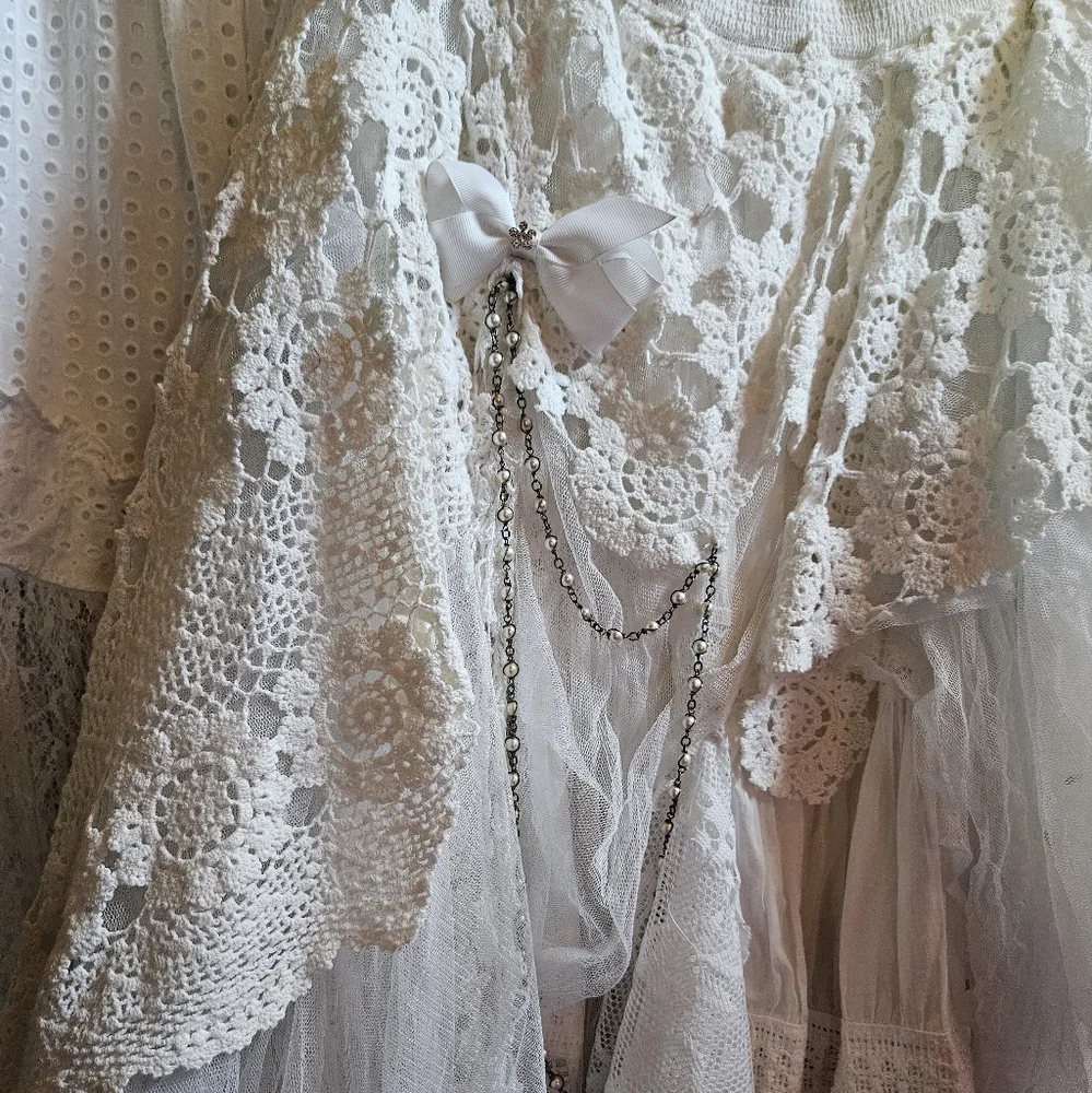 OOAK NWOT CUSTON LACE SKIRT - Picture 2 of 16